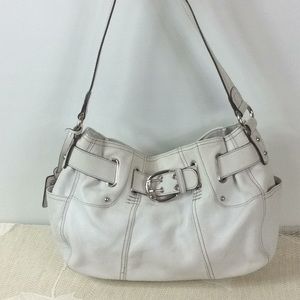 Tignanello cream leather shoulder bag.
